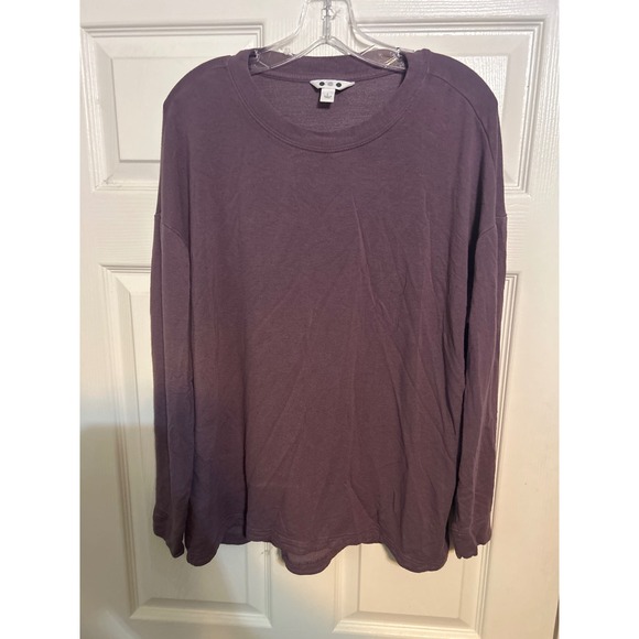 Three Dots Tops - Three Dots Womens Long Sleeve Crewneck Pullover Top Plum Purple Size L 1507305